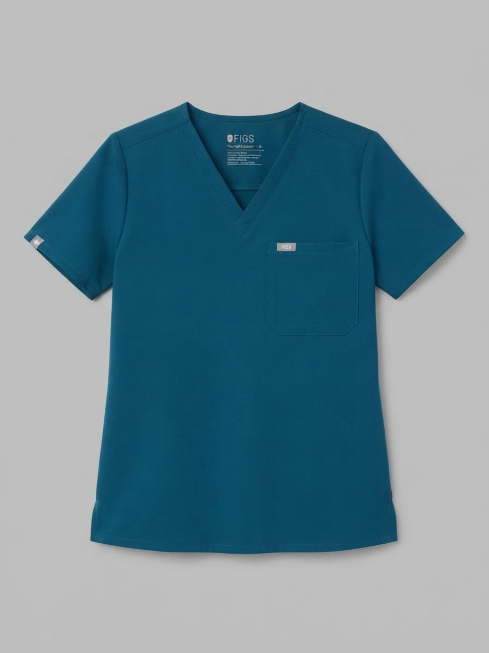 Figs Catarina Scrub Top Extra Small Caribbean Blue Fw1000